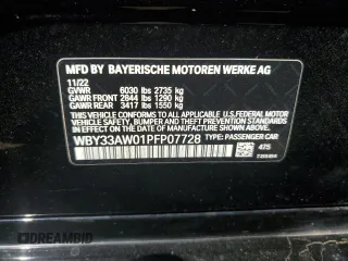 2023 BMW i4 M50 z VIN WBY33AW01PFP07728, wystawiony jako Copart lot #51319455 z przebiegiem 37 224 mil mil oraz Tytuł czysty. Historia ofert i sprzedaży dostępna na DreamBid. Obrazek 13.
