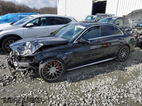2017 Mercedes-Benz C 63 S AMG with VIN 55SWF8HB7HU200477, listed as a Copart auction lot 45185485 with Not provided miles and Salvage title. Bid and sale history available at DreamBid. Image 1.