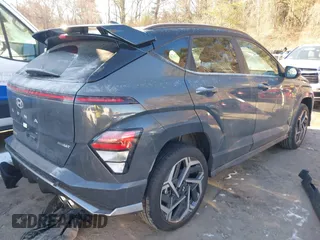 2024 Hyundai Kona N Line with VIN KM8HACA33RU166301, listed as a IAAI auction lot 41311648 with 489 mi miles. Bid and sale history available at carsss.com. Image 4.