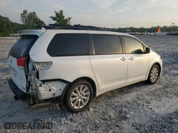 2011 Toyota Sienna XLE with VIN 5TDDK3DC1BS011963, listed as a Copart auction lot 54951565 with 196,868 mi miles and Salvage title. Bid and sale history available at DreamBid. Image 3.