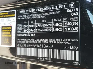 2015 Mercedes-Benz GL-Class GL 450 with VIN 4JGDF6EE6FA613939, listed as a Copart auction lot 65423753 with 131,577 mi miles. Bid and sale history available at carsss.com. Image 15.