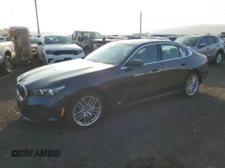 2024 BMW 5 Series 530i with VIN WBA43FJ08RCS33708, listed as a Copart auction lot 44821475 with 6,292 mi miles and Clean Title. Bid and sale history available at carsss.com. Image 1.