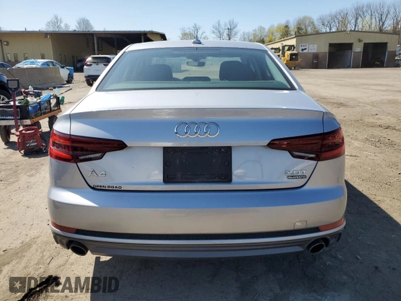 2018 Audi A4 Premium with VIN WAUDNAF47JA043410, listed as a Copart auction lot 53451095 with 35,209 mi miles and Salvage title. Bid and sale history available at DreamBid. Image 6.