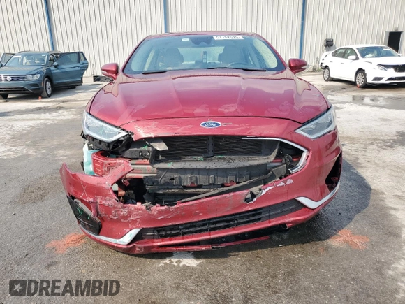 2019 Ford Fusion Hybrid SEL with VIN 3FA6P0MU9KR136851, listed as a Copart auction lot 51752575 with 104,637 mi miles and Salvage Title. Bid and sale history available at carsss.com. Image 5.