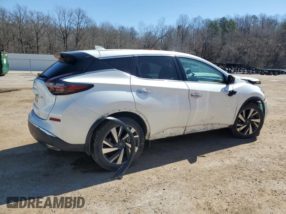2022 Nissan Murano SL with VIN 5N1AZ2CJ9NC111710, listed as a Copart auction lot 48725715 with 11,992 mi miles and Salvage Title. Bid and sale history available at carsss.com. Image 3.