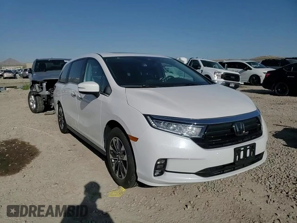 2024 Honda Odyssey EX-L с VIN 5FNRL6H65RB049073, выставлен на аукционе Copart как лот 54200195 с пробегом 8 080 миль миль и Списание • Salvage title. История ставок и продаж доступна на DreamBid. Изображение 14.