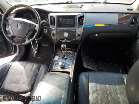 2013 Hyundai Equus Signature with VIN KMHGH4JH8DU058788, listed as a Copart auction lot 46627145 with 80,753 mi miles and Salvage Title. Bid and sale history available at DreamBid. Image 8.