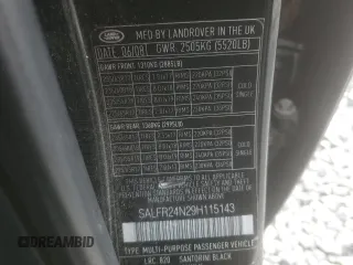 2009 Land Rover LR2 HSE with VIN SALFR24N29H115143, listed as a Copart auction lot 54131505 with 192,415 mi miles and Clean Title. Bid and sale history available at DreamBid. Image 13.