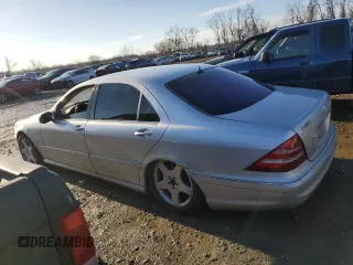 2002 Mercedes-Benz S-Class 4.3L with VIN WDBNG70JX2A233642, listed as a Copart auction lot 44129705 with 144,793 mi miles and Salvage Title. Bid and sale history available at carsss.com. Image 2.