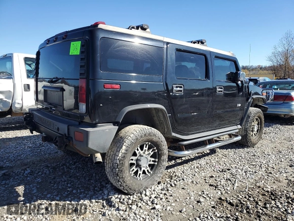 2005 Hummer H2 SUV with VIN 5GRGN23U05H123413, listed as a Copart auction lot 80145634 with 0 mi miles and Salvage Title. Bid and sale history available at carsss.com. Image 3.