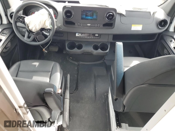2024 Mercedes-Benz Sprinter Cargo with VIN W1W4NBHY3RT163993, listed as a Copart auction lot 45495854 with Not Provided miles and Salvage Title. Bid and sale history available at carsss.com. Image 8.