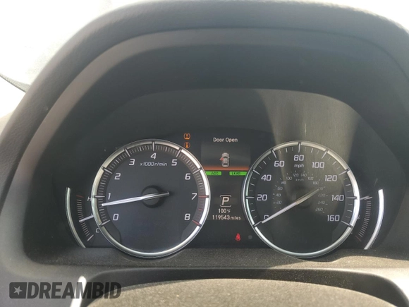 2019 Acura TLX with VIN 19UUB2F31KA009605, listed as a Copart auction lot 59934825 with 119,543 mi miles and Salvage title. Bid and sale history available at DreamBid. Image 9.