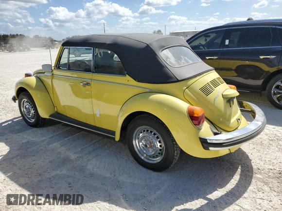 1979 Volkswagen Beetle with VIN 1592027887, listed as a Copart auction lot 77091064 with 19,097 mi miles and Salvage Title. Bid and sale history available at DreamBid. Image 2.