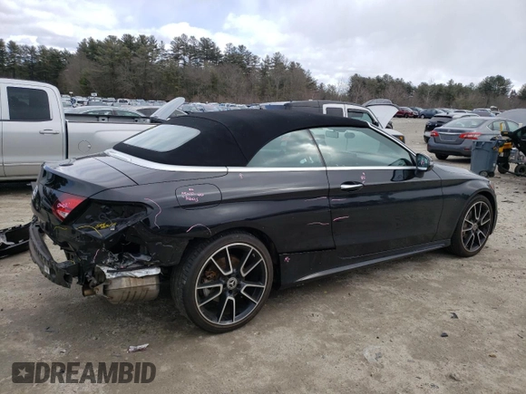 2020 Mercedes-Benz C 300 with VIN W1KWK8DB7LF998007, listed as a Copart auction lot 47938565 with 41,375 mi miles and Salvage Title. Bid and sale history available at DreamBid. Image 3.