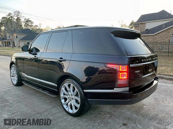 2014 Land Rover Range Rover Supercharged with VIN SALGS2TF6EA155229, listed as a Copart auction lot 57189225 with 95,369 mi miles and Salvage Title. Bid and sale history available at DreamBid. Image 3.