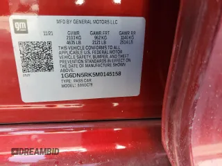 2021 Cadillac CT5 Premium Luxury with VIN 1G6DN5RK5M0145158, listed as a Copart auction lot 60147535 with 30,507 mi miles and Salvage title. Bid and sale history available at DreamBid. Image 12.