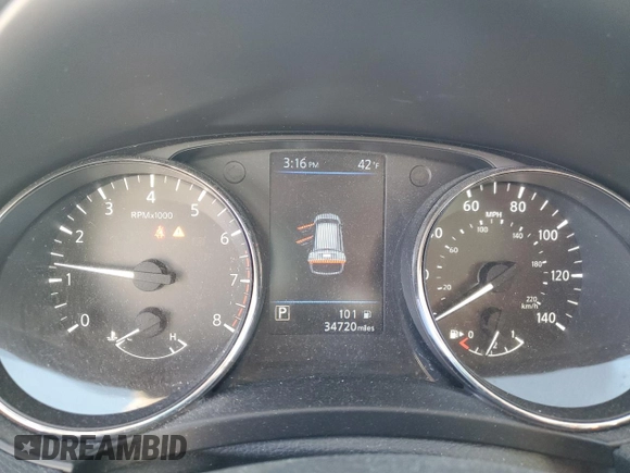 2020 Nissan Rogue S with VIN 5N1AT2MV1LC803668, listed as a Copart auction lot 50728675 with 34,720 mi miles and Salvage Title. Bid and sale history available at carsss.com. Image 9.