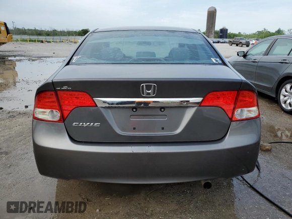 2011 Honda Civic LX with VIN 2HGFA1F55BH522350, listed as a Copart auction lot 53854795 with 39,749 mi miles and Salvage Title. Bid and sale history available at DreamBid. Image 6.