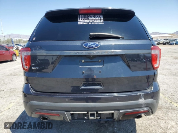 2017 Ford Explorer XLT with VIN 1FM5K7D82HGA70137, listed as a Copart auction lot 57715745 with 91,282 mi miles and Salvage title. Bid and sale history available at DreamBid. Image 6.