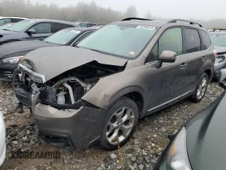 2017 Subaru Forester Touring z VIN JF2SJAWC0HH485803, wystawiony jako Copart lot #55204015 z przebiegiem 107 337 mil mil oraz Szkoda całkowita • Salvage title. Historia ofert i sprzedaży dostępna na DreamBid. Obrazek 1.