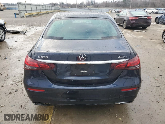 2023 Mercedes-Benz E 450 with VIN W1KZF5KBXPB138070, listed as a Copart auction lot 47026175 with 40,503 mi miles and Salvage Title. Bid and sale history available at DreamBid. Image 6.