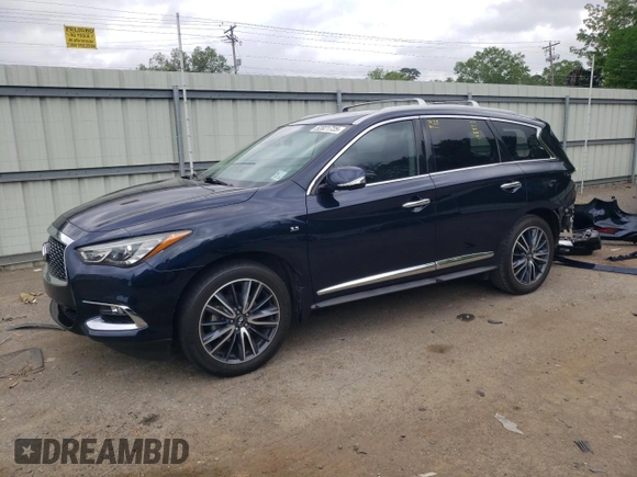 2019 Infiniti QX60 Luxe with VIN 5N1DL0MN4KC560857, listed as a Copart auction lot 52021725 with 104,013 mi miles and Salvage Title. Bid and sale history available at DreamBid. Image 1.