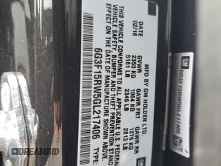 2016 Chevrolet SS with VIN 6G3F15RW5GL217406, listed as a Copart auction lot 55918005 with Not provided miles and Salvage title. Bid and sale history available at DreamBid. Image 12.