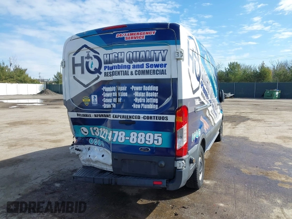 2017 Ford Transit with VIN 1FTYR2CM1HKB20585, listed as a IAAI auction lot 41769400 with Not Provided miles. Bid and sale history available at carsss.com. Image 4.