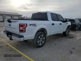2019 Ford F-150 XL with VIN 1FTEW1E52KKF11344, listed as a Copart auction lot 45634535 with 89,411 mi miles and Salvage Title. Bid and sale history available at carsss.com. Image 3.