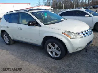 2004 Nissan Murano SE with VIN JN8AZ08W64W323687, listed as a IAAI auction lot 41714333 with 1 mi miles. Bid and sale history available at carsss.com. Image 1.