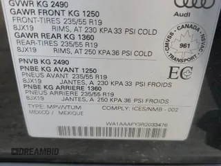 2024 Audi Q5 Komfort with VIN WA1AAAFY3R2033476, listed as a Copart auction lot 65799434 with 7,847 mi miles and Salvage Title. Bid and sale history available at carsss.com. Image 13.