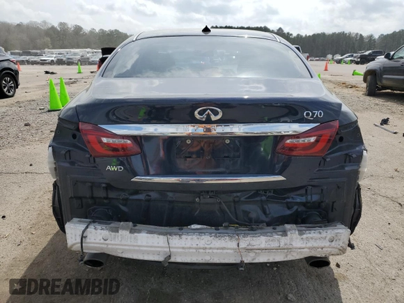2019 Infiniti Q70 Luxe with VIN JN1BY1AR3KM585742, listed as a Copart auction lot 49002355 with 102,693 mi miles and Salvage Title. Bid and sale history available at DreamBid. Image 6.