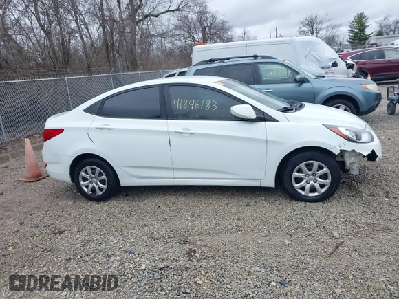 2012 Hyundai Accent GLS with VIN KMHCT4AE8CU207332, listed as a IAAI auction lot 41846183 with 163,190 mi miles. Bid and sale history available at carsss.com. Image 14.