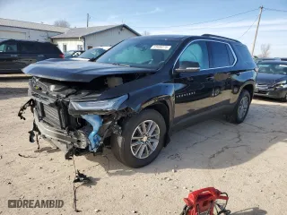 2022 Chevrolet Traverse LT Leather with VIN 1GNEVHKW0NJ149492, listed as a Copart auction lot 43480275 with 25,487 mi miles and Salvage Title. Bid and sale history available at carsss.com. Image 1.