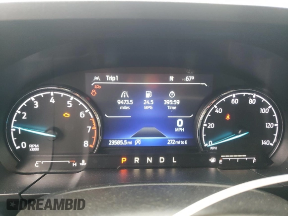 2023 Ford Maverick XL with VIN 3FTTW8F92PRA20907, listed as a Copart auction lot 58178395 with 23,585 mi miles and Salvage title. Bid and sale history available at DreamBid. Image 9.