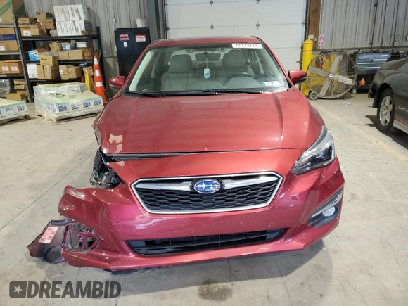 2019 Subaru Impreza Limited z VIN 4S3GKAU6XK3622829, wystawiony jako Copart lot #72333874 z przebiegiem 36 209 mil mil oraz Szkoda całkowita • Salvage title. Historia ofert i sprzedaży dostępna na DreamBid. Obrazek 5.