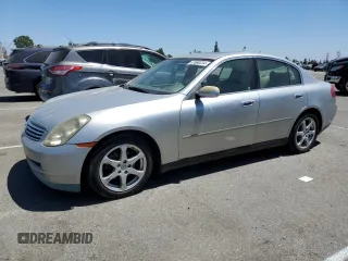 2003 Infiniti G35 w/Leather with VIN JNKCV51E93M313825, listed as a Copart auction lot 67680224 with Not Provided miles and Salvage Title. Bid and sale history available at DreamBid. Image 1.