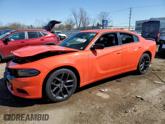 2020 Dodge Charger SXT with VIN 2C3CDXBG2LH200192, listed as a Copart auction lot 52321355 with 54,104 mi miles and Salvage Title. Bid and sale history available at carsss.com. Image 1.