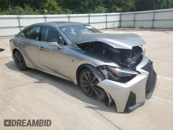 2023 Lexus IS with VIN JTHBZ1B25P5071547, listed as a Copart auction lot 70596604 with 3,672 mi miles and Salvage Title. Bid and sale history available at carsss.com. Image 4.