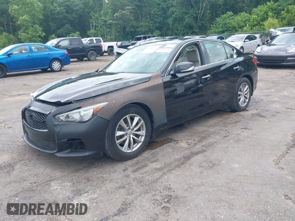 2014 Infiniti Q50 Sport with VIN JN1BV7AR9EM684260, listed as a IAAI auction lot 42332719 with 194,447 mi miles and . Bid and sale history available at DreamBid. Image 17.