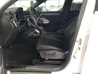 2021 Audi Q3 Premium with VIN WA1AUCF3XM1094216, listed as a Copart auction lot 58710615 with 86,743 mi miles and Salvage title. Bid and sale history available at DreamBid. Image 7.