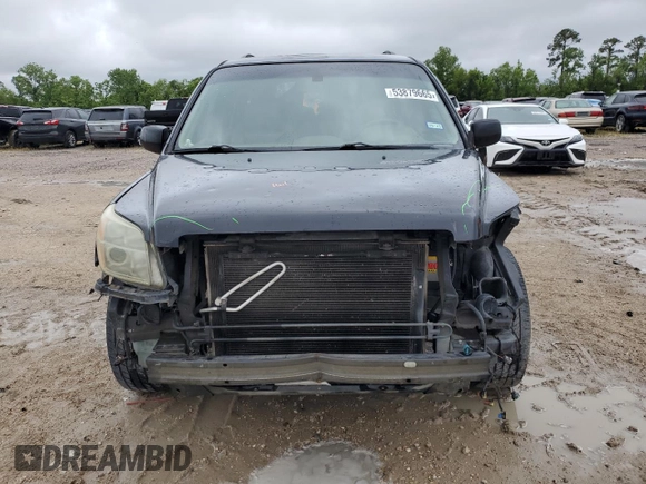 2006 Honda Pilot EX-L with VIN 5FNYF28516B003593, listed as a Copart auction lot 53879665 with 153,264 mi miles and Salvage Title. Bid and sale history available at DreamBid. Image 5.