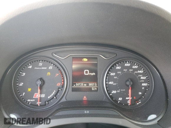 2019 Audi RS 3 z VIN WUABWGFF9KA905767, wystawiony jako Copart lot #53146125 z przebiegiem 50 725 mil mil oraz Szkoda całkowita • Salvage title. Historia ofert i sprzedaży dostępna na DreamBid. Obrazek 9.