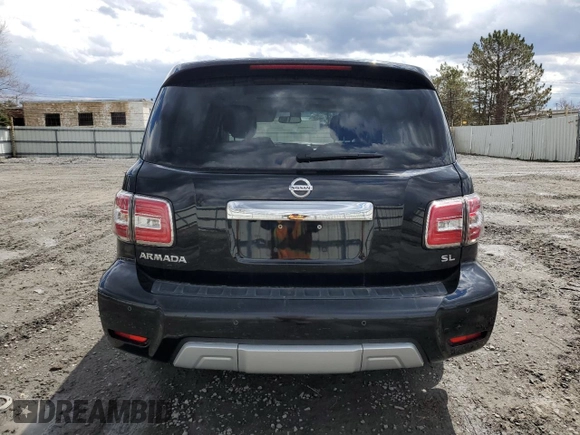 2017 Nissan Armada SV with VIN JN8AY2NC5H9506303, listed as a Copart auction lot 53320355 with 86,953 mi miles and Clean Title. Bid and sale history available at carsss.com. Image 6.