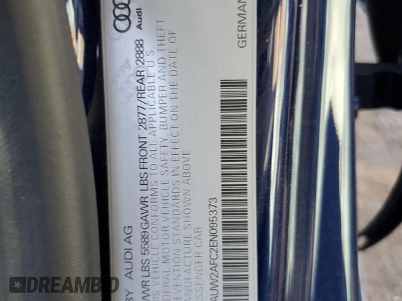 2014 Audi S7 Prestige with VIN WAUW2AFC2EN095373, listed as a Copart auction lot 60253834 with 104,657 mi miles and Clean Title. Bid and sale history available at carsss.com. Image 12.