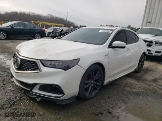 2018 Acura TLX w/A-SPEC Pkg with VIN 19UUB2F61JA009029, listed as a Copart auction lot 43001555 with 66,405 mi miles and Salvage Title. Bid and sale history available at carsss.com. Image 1.