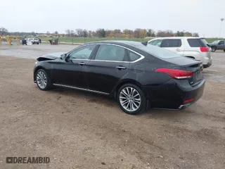 2017 Genesis G80 3.8L with VIN KMHGN4JE9HU175476, listed as a IAAI auction lot 40933618 with 136,354 mi miles. Bid and sale history available at carsss.com. Image 3.