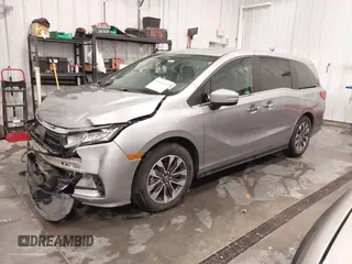 2024 Honda Odyssey EX-L with VIN 5FNRL6H6XRB050493, listed as a IAAI auction lot 41805653 with 13,001 mi miles and . Bid and sale history available at DreamBid. Image 19.