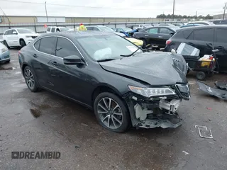 2015 Acura TLX V6 with VIN 19UUB2F30FA017779, listed as a IAAI auction lot 41301464 with 1 mi miles. Bid and sale history available at carsss.com. Image 1.