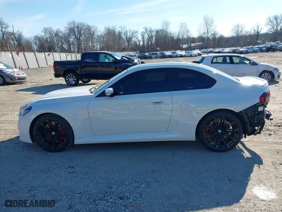 2023 BMW M2 with VIN 3MF13DM04P8D56879, listed as a IAAI auction lot 41174901 with 11,459 mi miles. Bid and sale history available at carsss.com. Image 14.